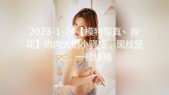 2023-1-24【模特写真丶探花】肉肉大奶小骚货，黑丝足交，一顿爆操